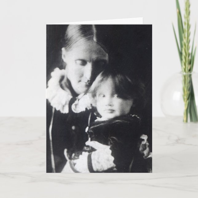 Cartão Virginia Woolf, com sua mãe Julia, 1884 (Frente)