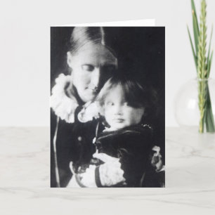Cartão Virginia Woolf, com sua mãe Julia, 1884