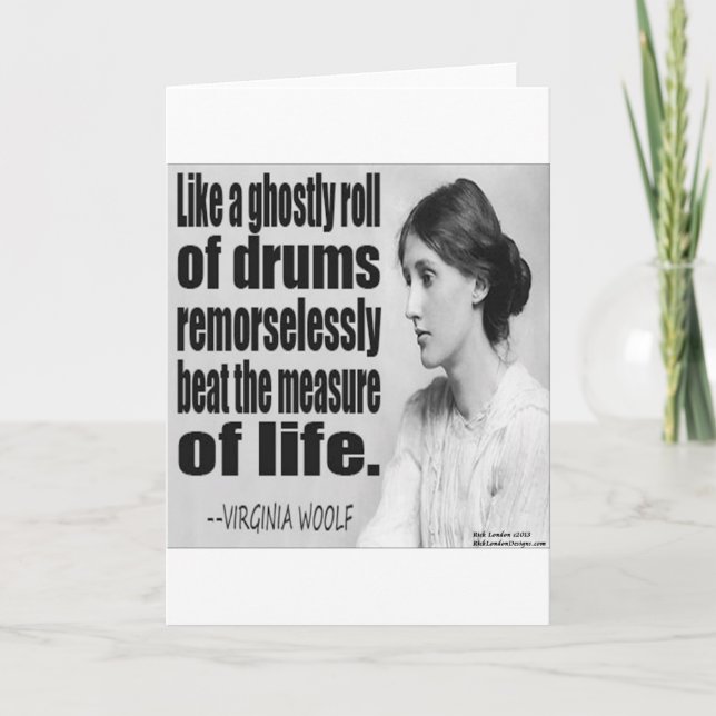 Cartão Virginia Woolf Ghostly Roll Quote (Frente)
