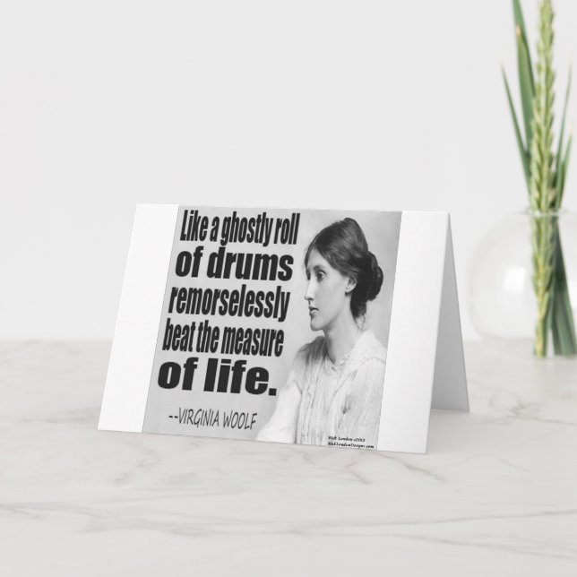 Cartão Virginia Woolf Ghostly Roll Quote (Frente)