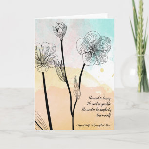 Cartão Virginia Woolf não precisa apressar o Vazio de cot