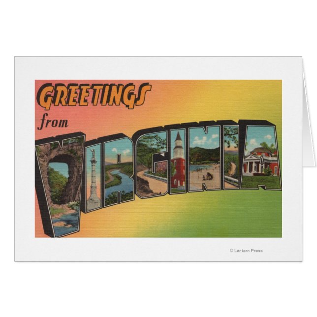 Cartão VirginiaLarge - Letra ScenesVirginia (Frente Horizontal)