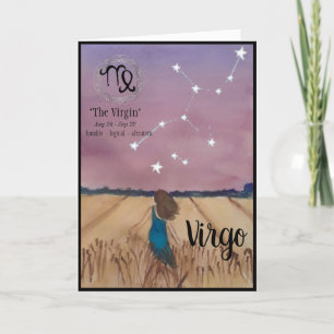 Cartão Virgo Birthday Card