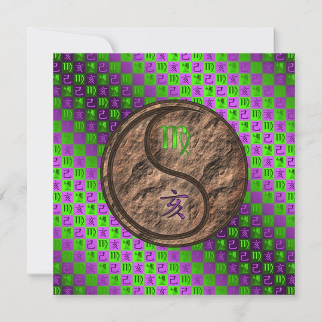 Cartão Virgo & Earth Boar (Frente)