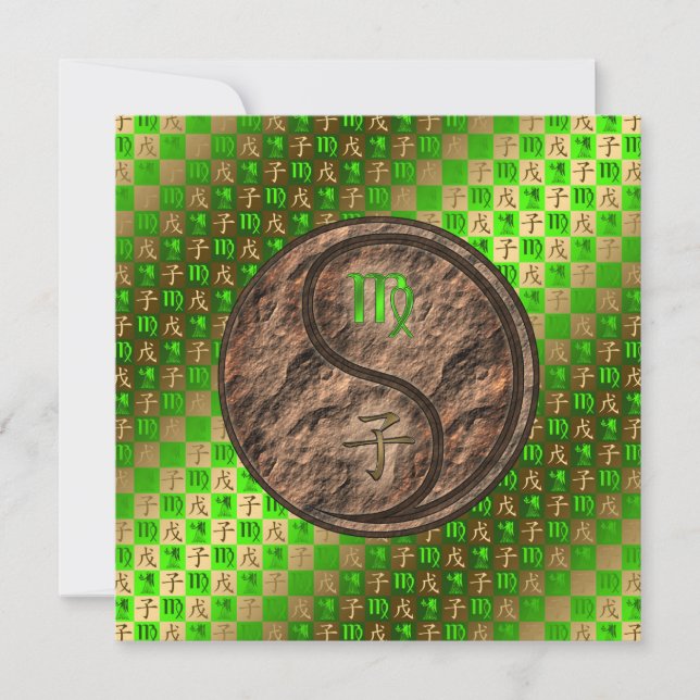 Cartão Virgo & Earth Rat (Frente)