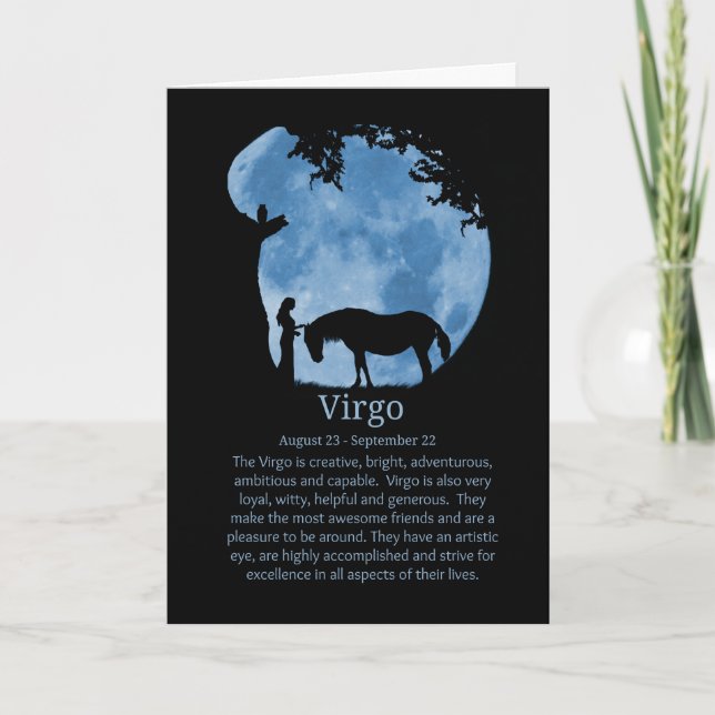 Cartão Virgo Happy Birthday Zodiac Card (Frente)