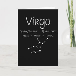 Cartão Virgo Horoscope Astrology Star Sinal de Astrologia