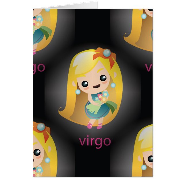 Cartão virgo kawaii (Frente)