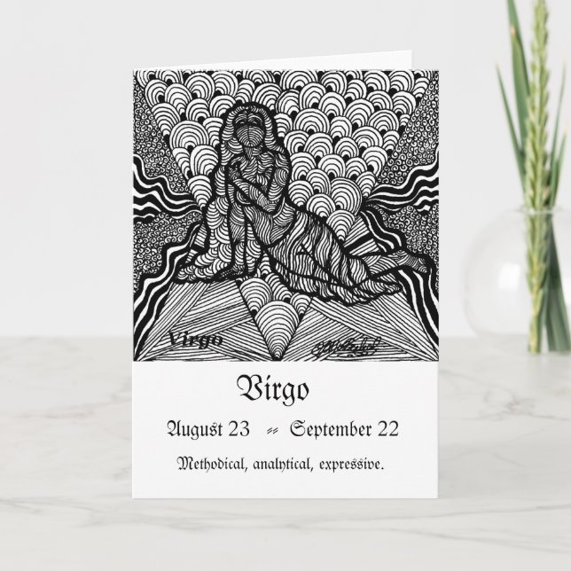 Cartão Virgo  (Zodiac sign) (Frente)