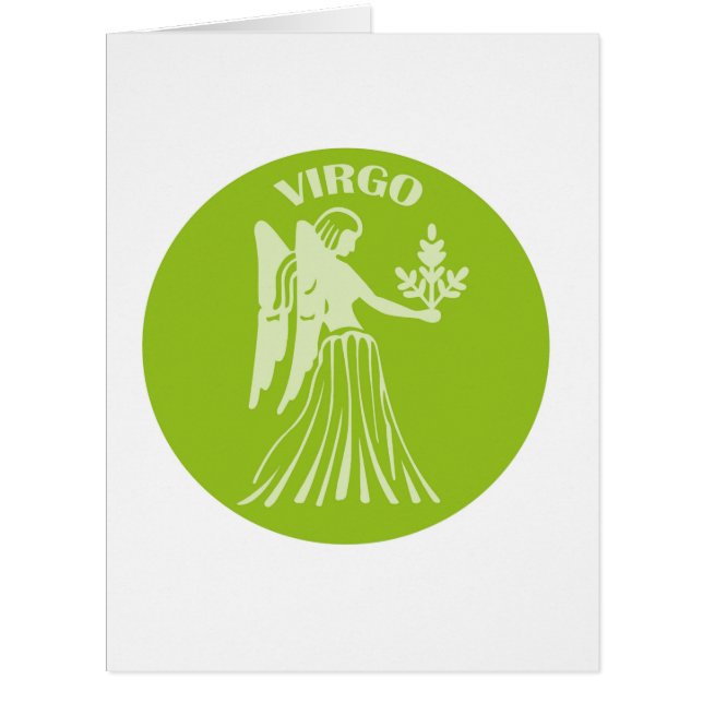 Cartão Virgo, Zodiac Sign, Horoscope, Astrology (Frente)