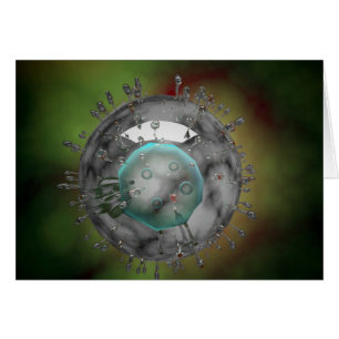 Cartão Vírus da gripe, aspecto vítreo