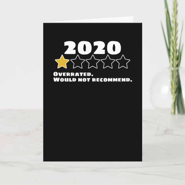 Cartão Vírus Humor Corona 2020 Sobreclassificado (Frente)