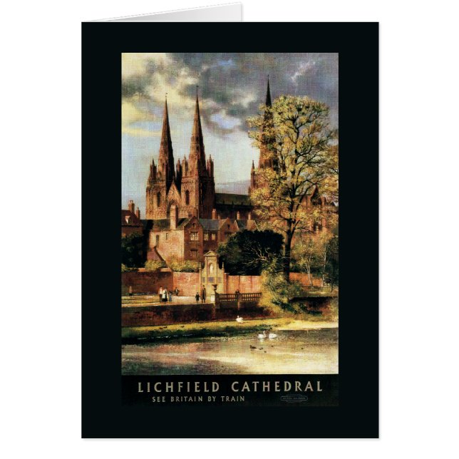 Cartão Visão da Catedral de Lichfield (Frente)