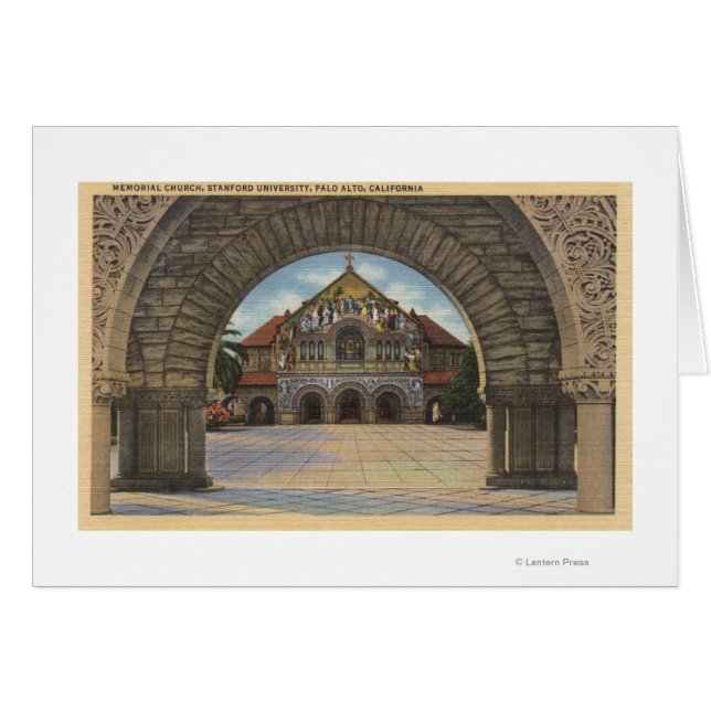 Cartão Visão da Igreja Memorial, Stanford U. (Frente Horizontal)