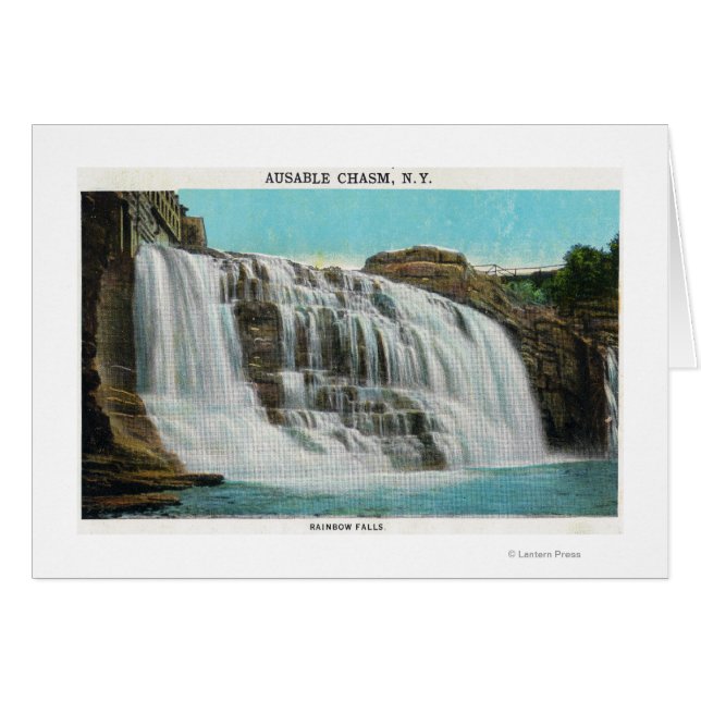 Cartão Visão das cataratas do arco-íris (Frente Horizontal)