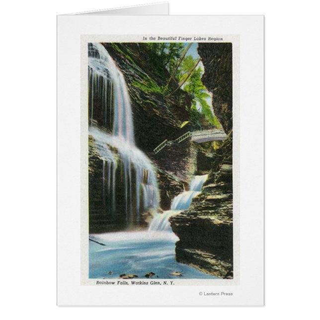 Cartão Visão das cataratas do arco-íris (Frente)