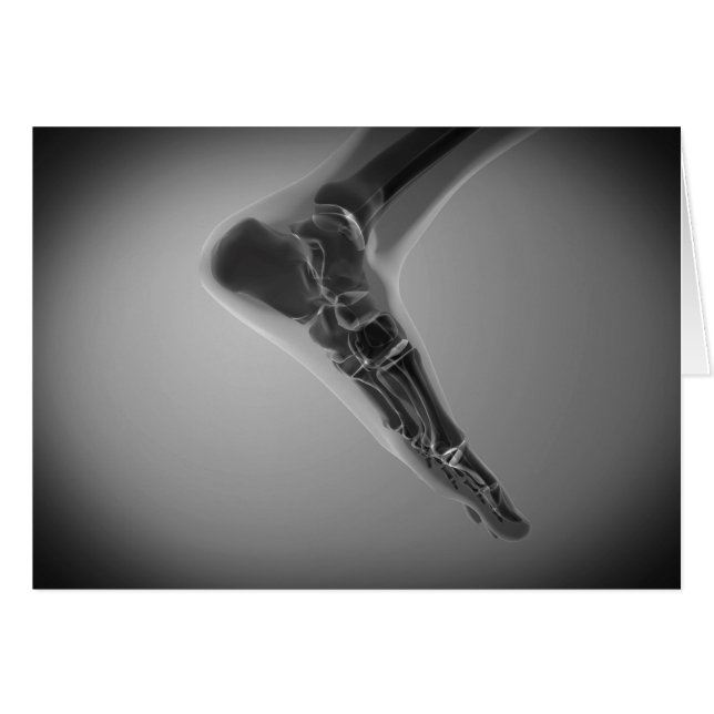 Cartão Visão De Raios X Do Pé Humano 4 (Frente Horizontal)
