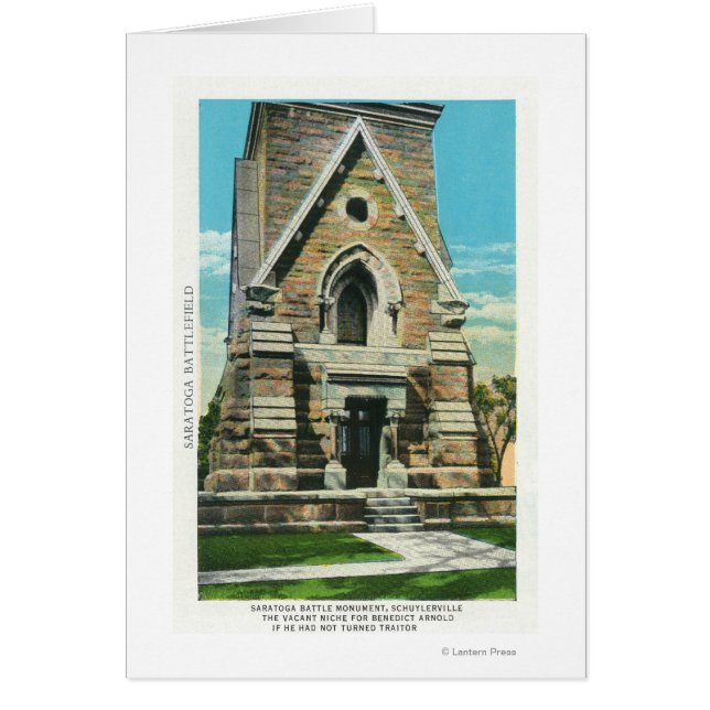 Cartão Visão do Monumento à Batalha de Saratoga (Frente)