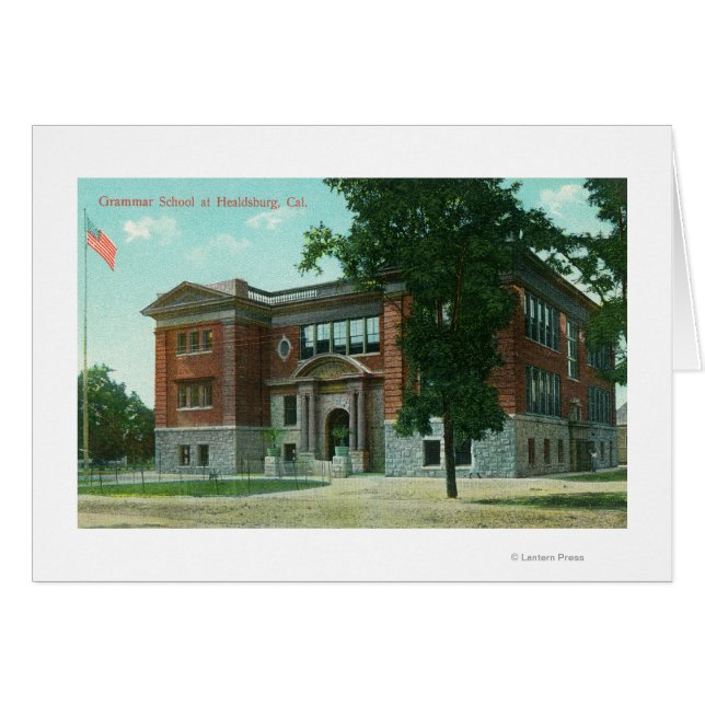 Cartão Visão Exterior da Escola Gramática 3 (Frente Horizontal)