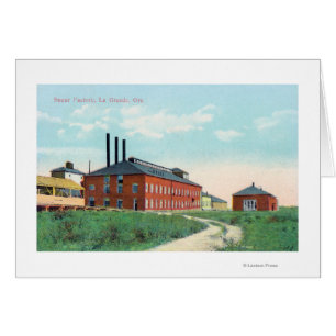 Cartão Visão Exterior da Fábrica de Açúcar