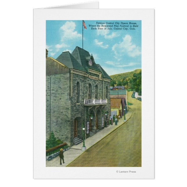 Cartão Visão Exterior da Ópera Famosa (Frente)