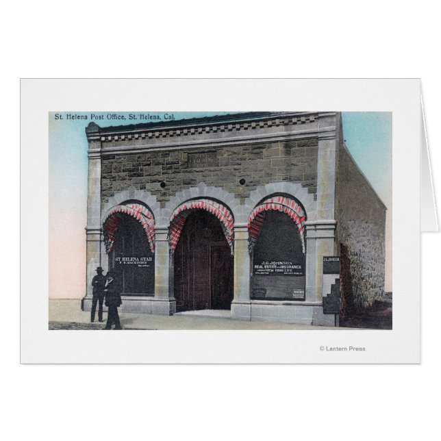 Cartão Visão Exterior da Rua. Escritório do Posto Helena (Frente Horizontal)