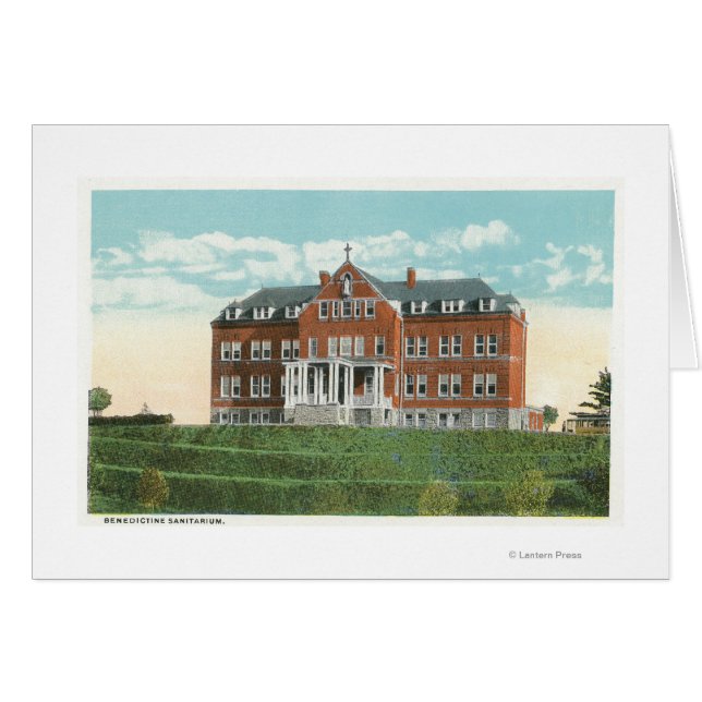 Cartão Visão Exterior do Benedictine Sanitarium (Frente Horizontal)
