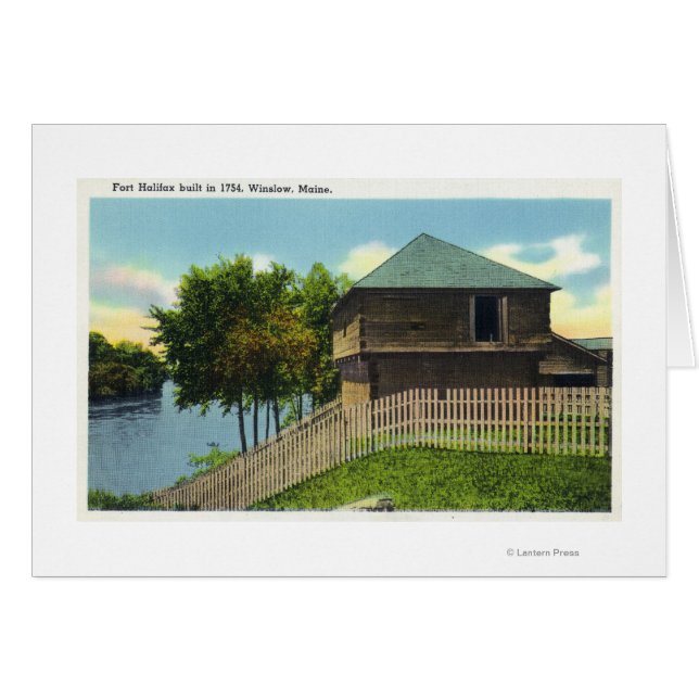 Cartão Visão Exterior do Fort Halifax (Frente Horizontal)