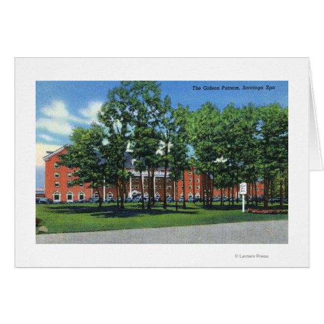 Cartão Visão Exterior do Gideon Putnam, Saratoga (Frente Horizontal)