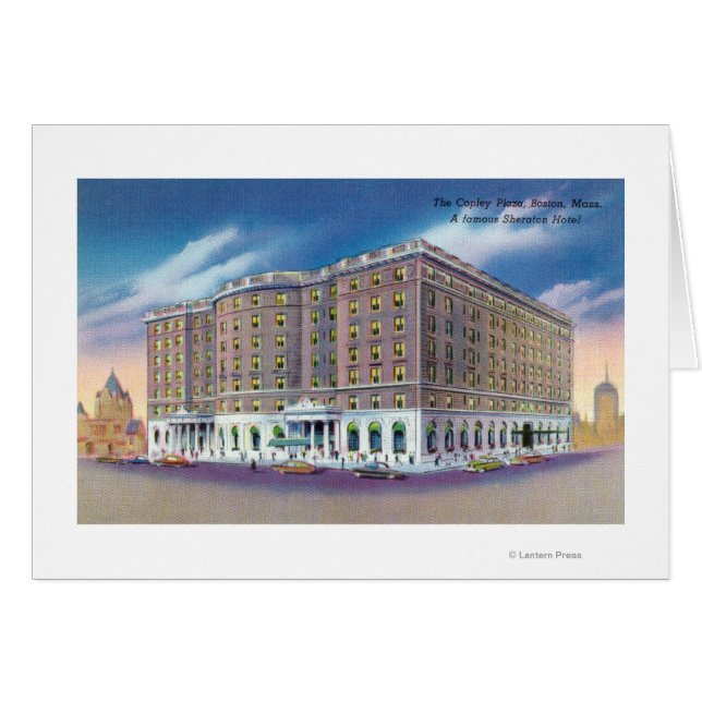 Cartão Visão Exterior do Hotel Sheraton em Copley (Frente Horizontal)