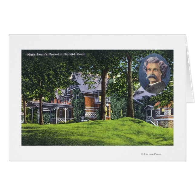 Cartão Visão Exterior do Memorial Mark Twain # 2 (Frente Horizontal)