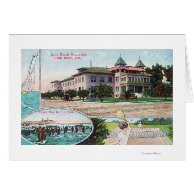Cartão Visão Exterior do Sanitário de Long Beach (Frente Horizontal)