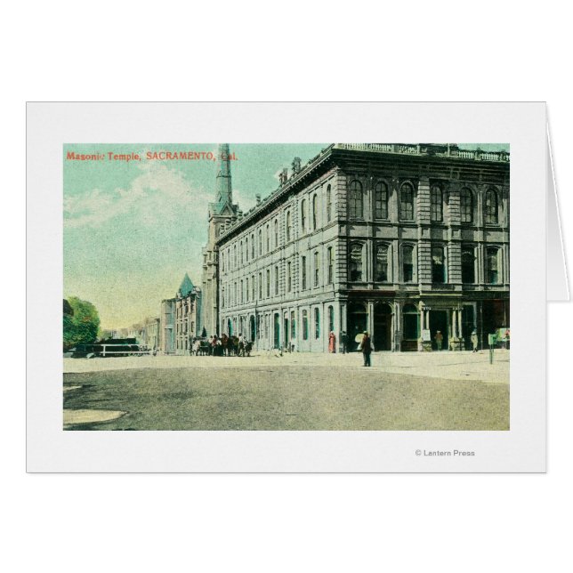 Cartão Visão Exterior do Templo Masônico (Frente Horizontal)