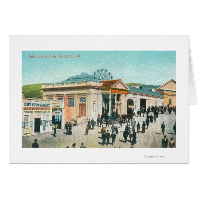 Cartão Visão Exterior dos Banhos de Sutro (Frente Horizontal)