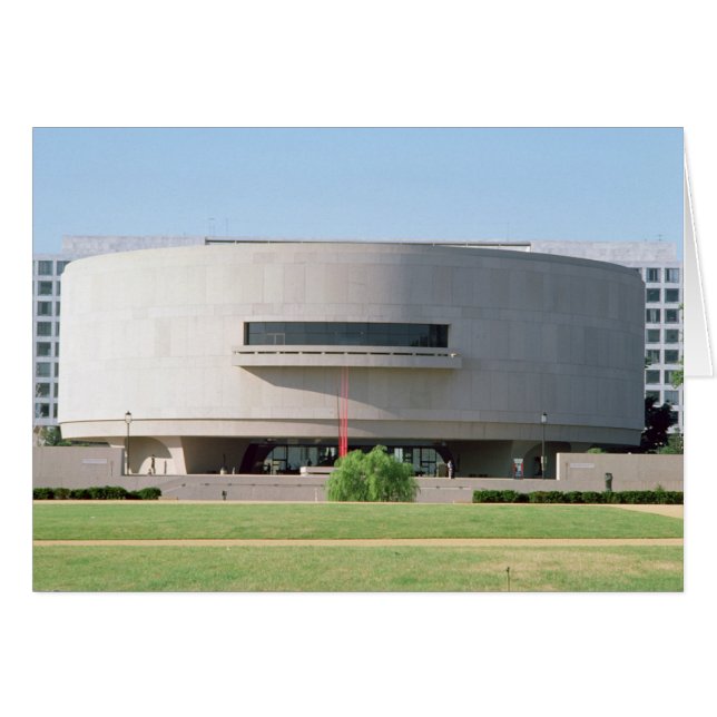 Cartão Visão externa do Museu Hirshhorn, 1974 ) (Frente Horizontal)