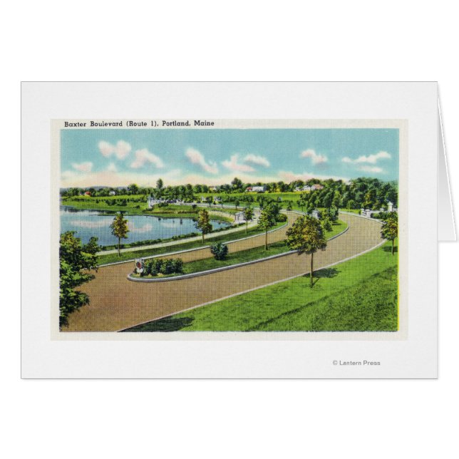 Cartão Visão geral do Baxter Blvd, Rota nº 1 (Frente Horizontal)