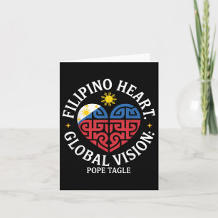 Cartão Visão Global do Coração Filipino Papa Tagle 
