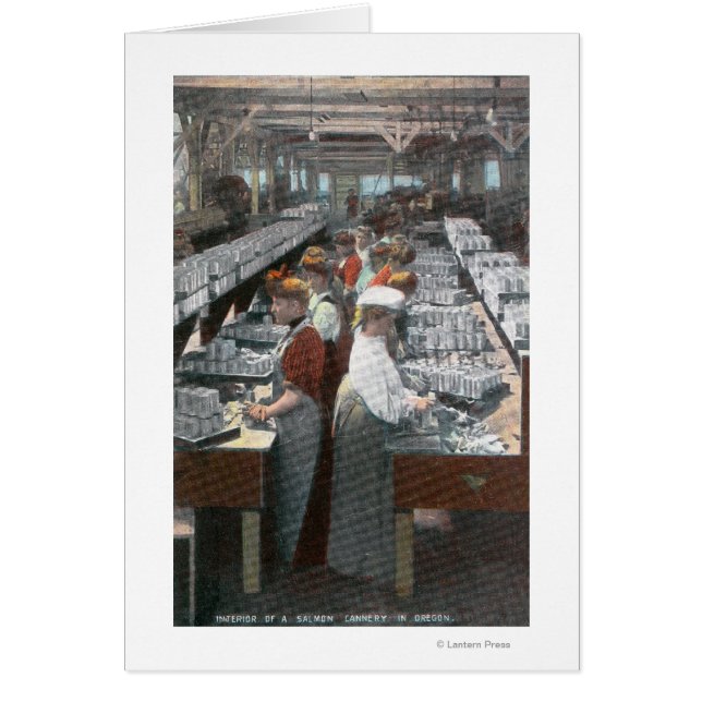 Cartão Visão interior dos trabalhadores da indústria de c (Frente)
