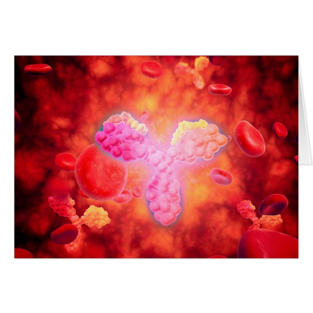 Cartão Visão Microscópica De Anitorpos Humanos (Frente Horizontal)