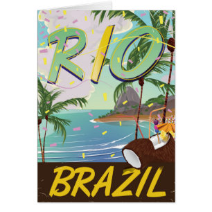 Cartão Visita Rio de Janeiro no impressão do viagem de