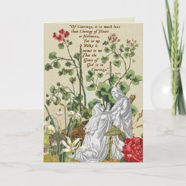 Cartão Visitation Blank Card Hilaire Belloc Courtesy (Frente)