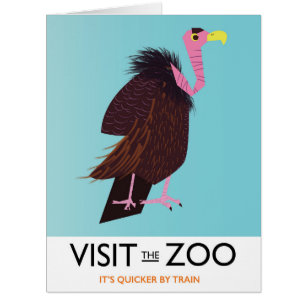 Cartão Visite o jardim zoológico
