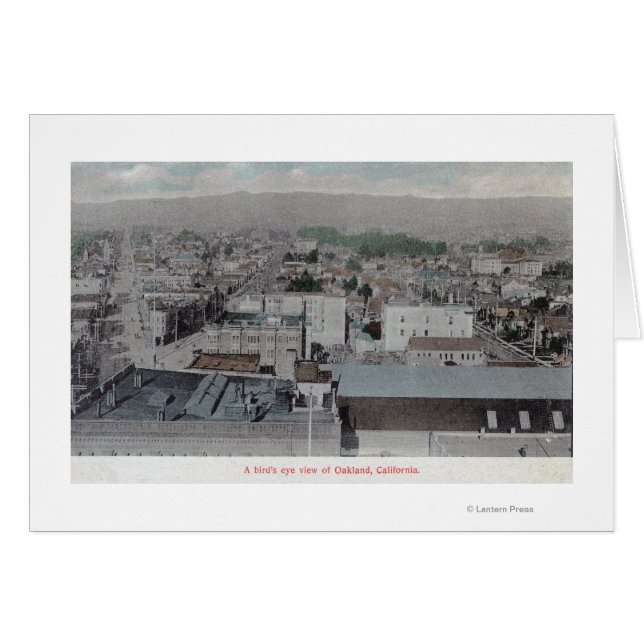 Cartão Vista aérea da cidade nº 2Oakland, CA (Frente Horizontal)