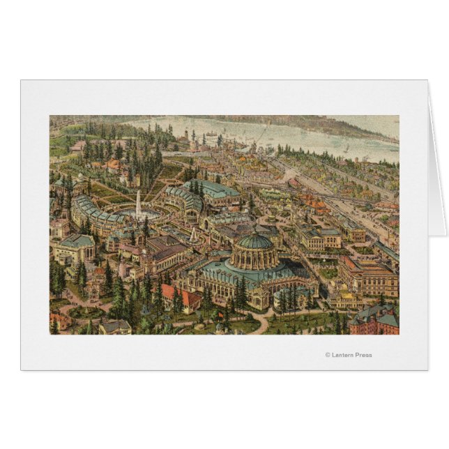 Cartão Vista aérea da Expo Pacífico de Alasca Yukon (Frente Horizontal)