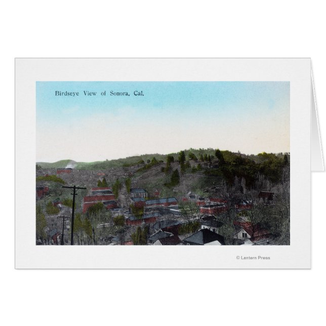 Cartão Vista aérea da TownSonora, CA (Frente Horizontal)