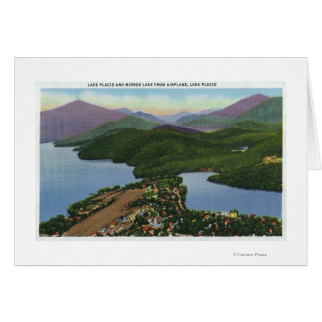 Cartão Vista aérea de Lagos Plácido e Espelho (Frente Horizontal)