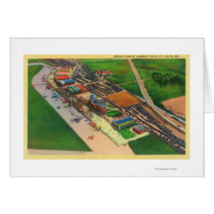 Cartão Vista aérea de Lambert Air FieldSt. Louis, MO