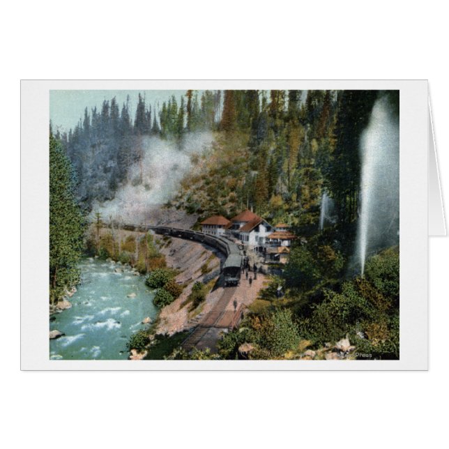 Cartão Vista aérea de uma estação de comboios (Frente Horizontal)