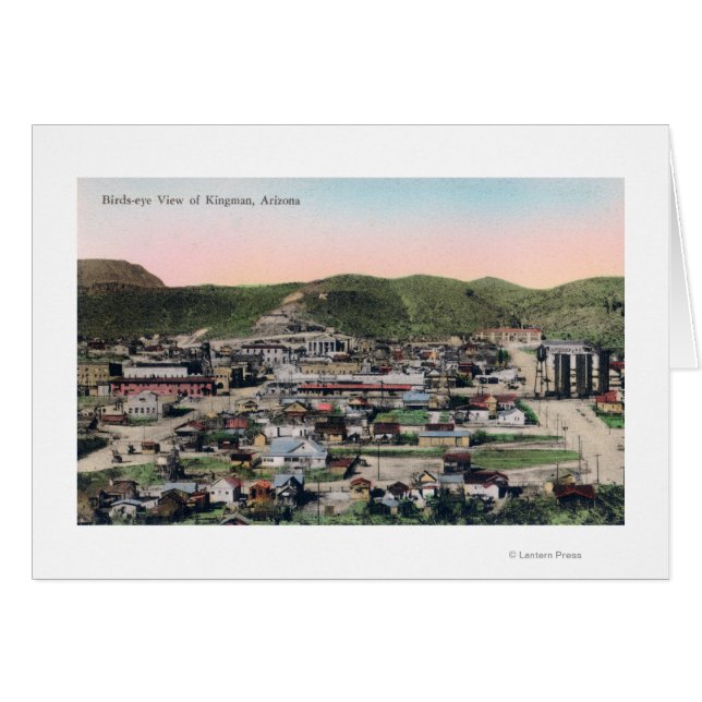 Cartão Vista aérea do CityKingman, AZ (Frente Horizontal)