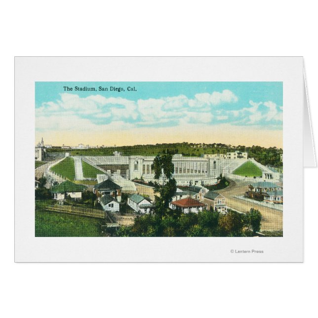 Cartão Vista aérea do Estádio San Diego, CA (Frente Horizontal)